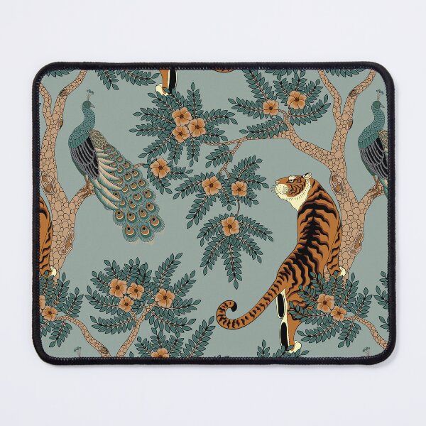 Item preview, Tiger & Peacock Stone Blue designed and sold by Sveta Aho.