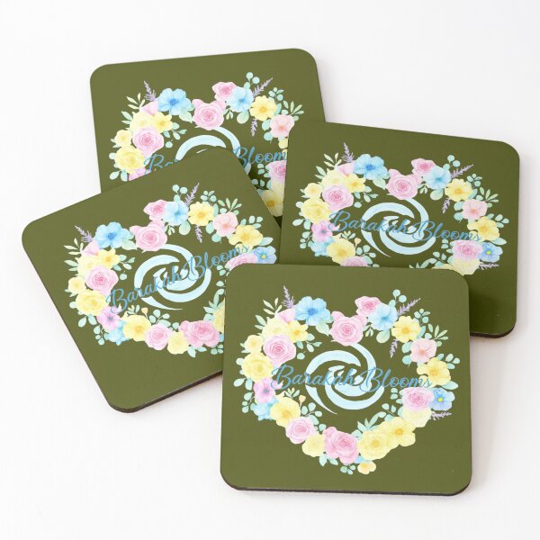 Item preview, Barakah Blooms – Pastel Spring Heart-Shaped Wreath Watercolor Floral Art designed and sold by D-Islamic.