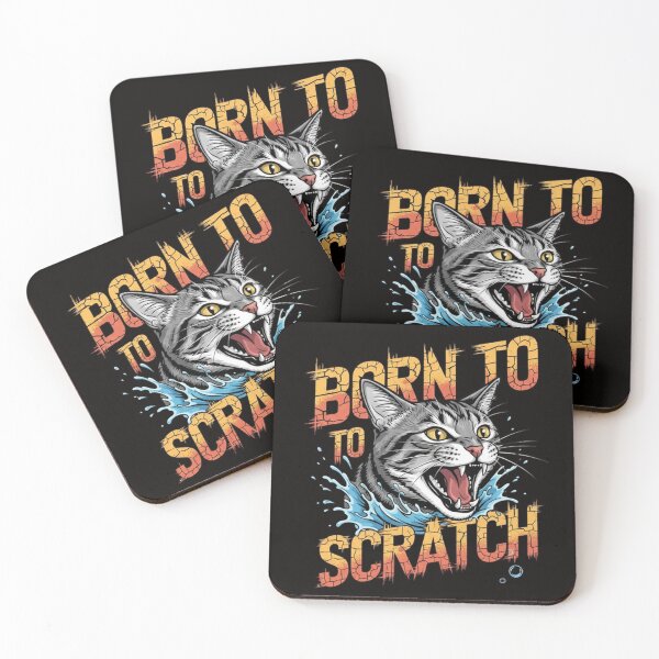 Item preview, Born to Scratch - Fierce Cat Rage Graphic Illustration designed and sold by rjjvstudio26.