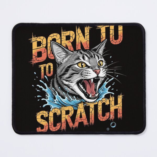 Item preview, Born to Scratch - Fierce Cat Rage Graphic Illustration designed and sold by rjjvstudio26.