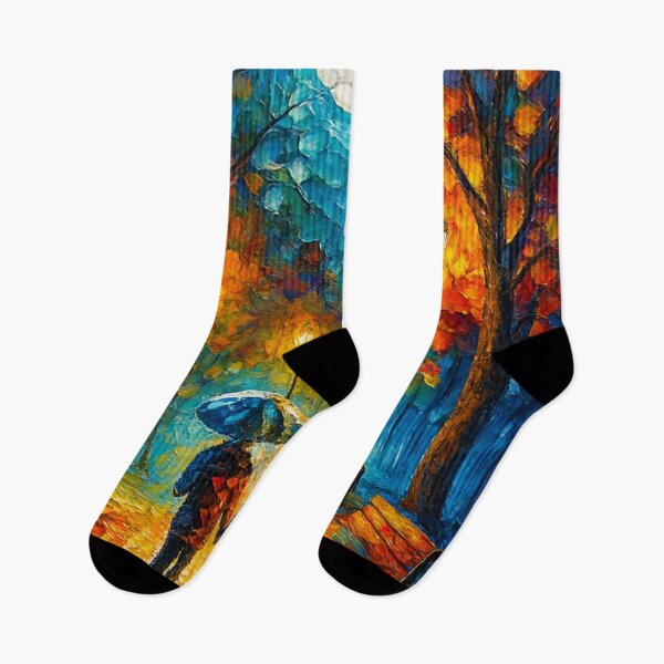 Item preview, Moonlit Stroll - Romantic Rain Walk Under Autumn Glow designed and sold by Joey Santiago.