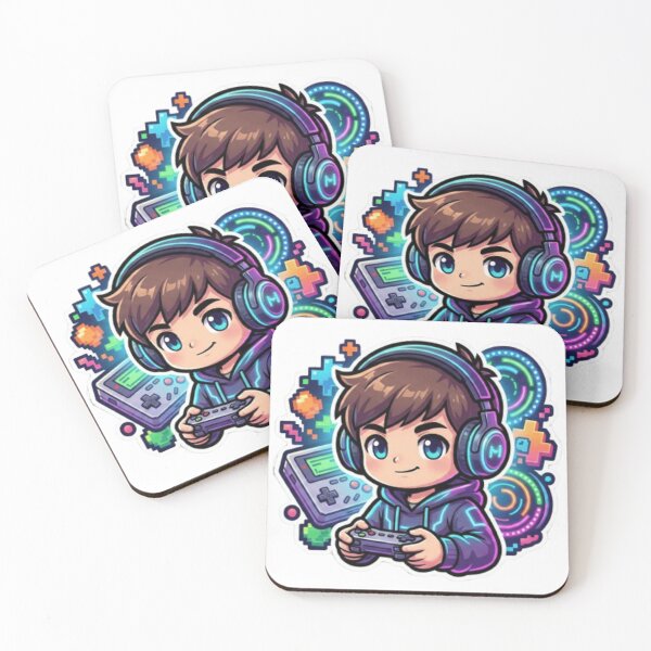 Item preview, Cute Gamer Boy Cartoon | Gaming Sticker & T-Shirt Design for Gamers designed and sold by Chuahan_Arts.