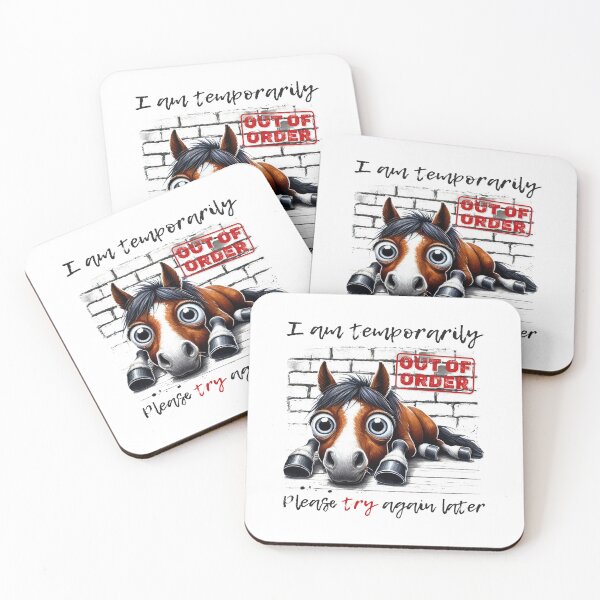 Item preview, Horse Out of Order Burnout Humor Design designed and sold by LunaPixelStudio.