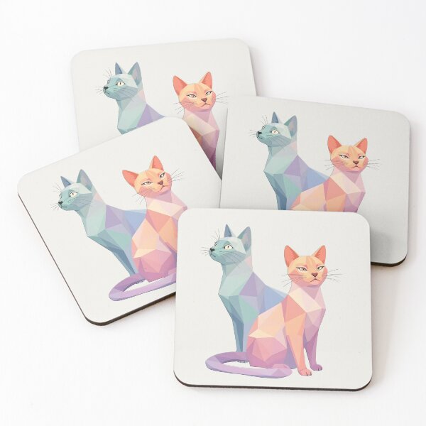 Item preview, Abstract Cats - Whiskered Whimsy designed and sold by Petalandfur.