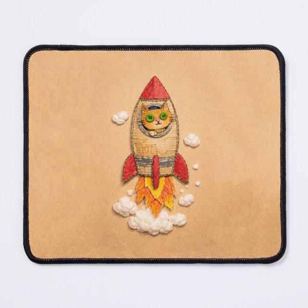 Item preview, Cardboard Rocket Cat Peeking Through the Window designed and sold by Nope Cats.