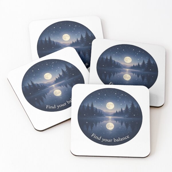 Item preview, Find Your Balance – Moonlit Forest designed and sold by MIArt Studio.