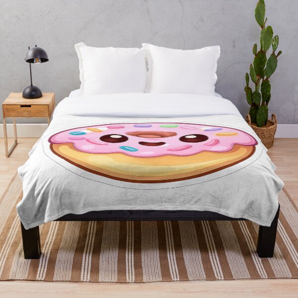 Artikelvorschau, Kawaii Pink Donut Regenbogenstreusel Niedlicher Aufkleber entworfen und verkauft von DesignEG.