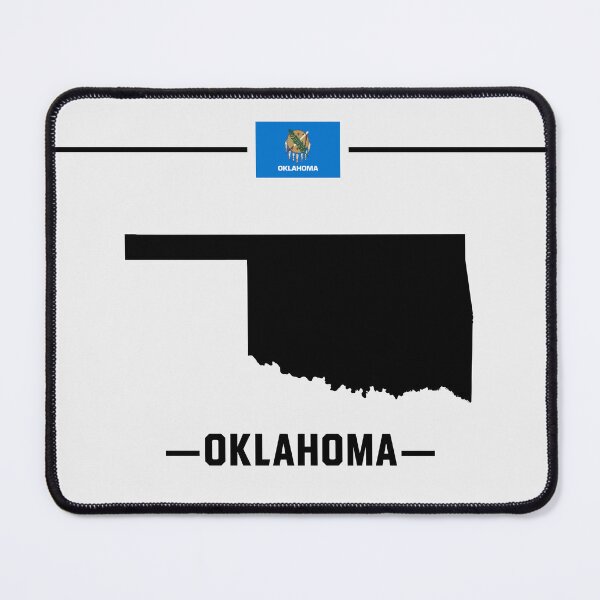 Item preview, Oklahoma State Pride - Classic Minimalist Black Map Silhouette designed and sold by mashmosh.