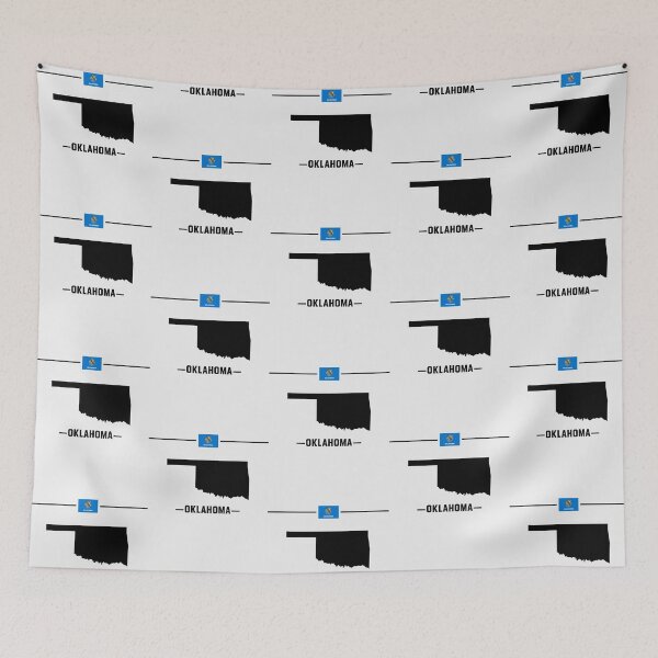 Item preview, Oklahoma State Pride - Classic Minimalist Black Map Silhouette designed and sold by mashmosh.