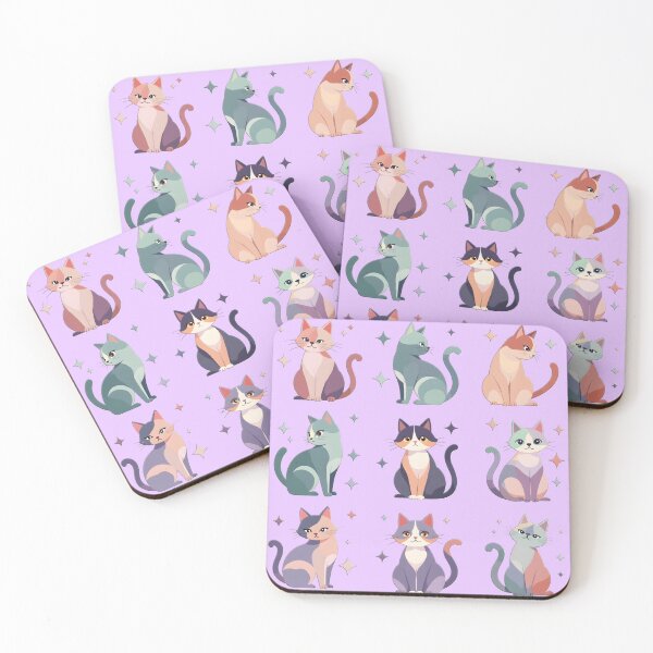 Item preview, Abstract Cats - Whisker Waves designed and sold by Petalandfur.