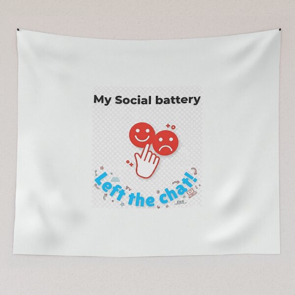 Item preview, My Social Battery Left the Chat – Introvert Humor Meme Design. designed and sold by Artistry-Nadia.