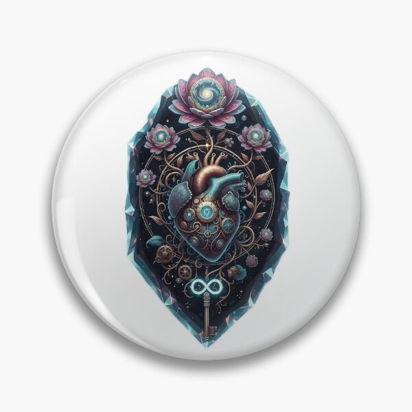 Item preview, FUIRY Eternal Pulse - Steampunk Mechanical Heart & Cosmic Lotus Art designed and sold by FUIRY .