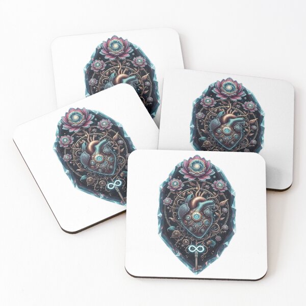 Item preview, FUIRY Eternal Pulse - Steampunk Mechanical Heart & Cosmic Lotus Art designed and sold by FUIRY .