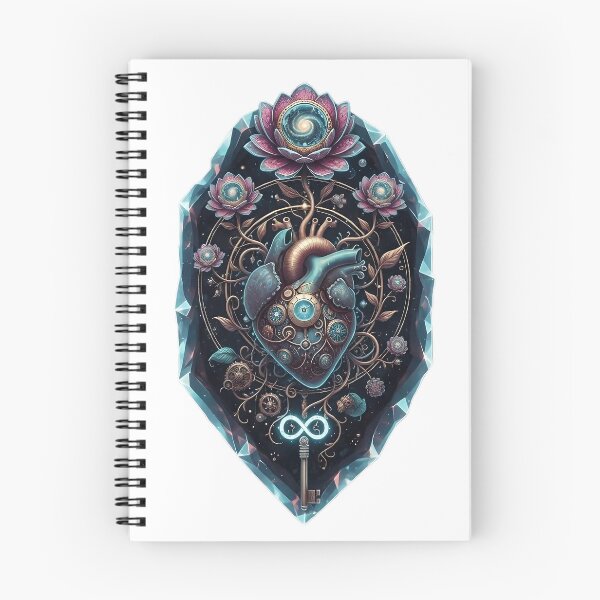 Item preview, FUIRY Eternal Pulse - Steampunk Mechanical Heart & Cosmic Lotus Art designed and sold by FUIRY .