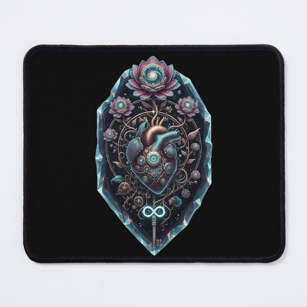 Item preview, FUIRY Eternal Pulse - Steampunk Mechanical Heart & Cosmic Lotus Art designed and sold by FUIRY .