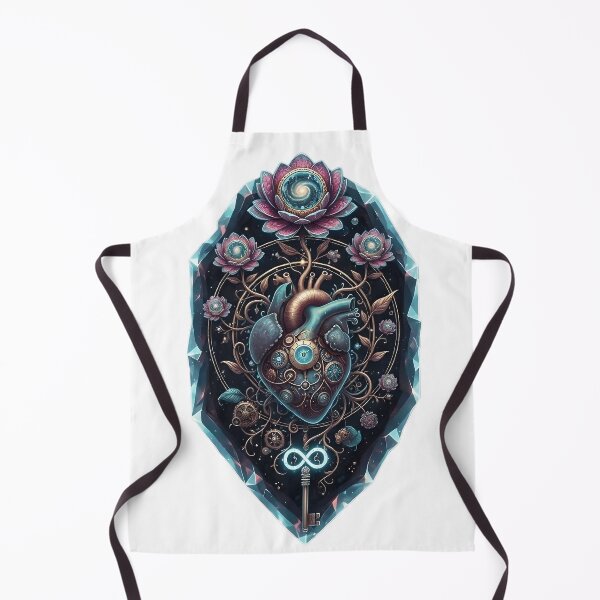 Item preview, FUIRY Eternal Pulse - Steampunk Mechanical Heart & Cosmic Lotus Art designed and sold by FUIRY .