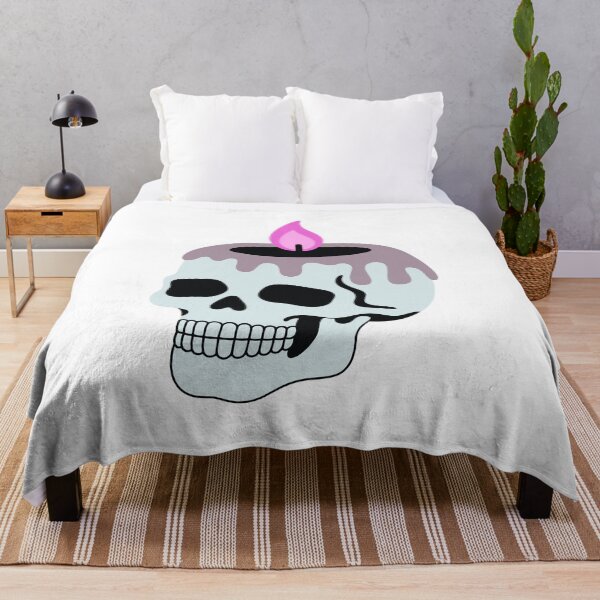 Item preview, Cute Skull Candle with Pink Flame designed and sold by Horrify.