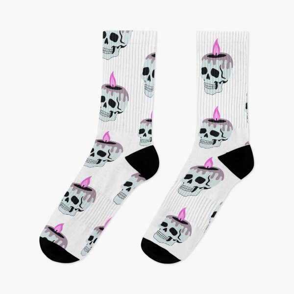 Item preview, Cute Skull Candle with Pink Flame designed and sold by Horrify.