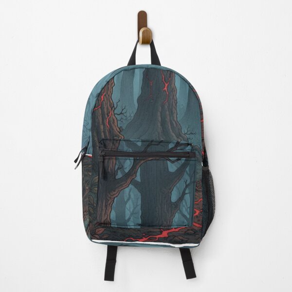 Item preview, Foggy Forest Horror Scene with Glowing Red Cracks | 80s Supernatural Night Illustration designed and sold by Fandom Universe.