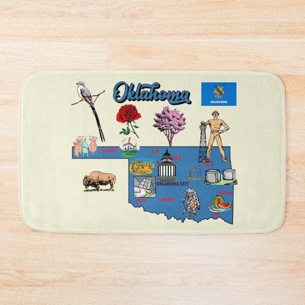 Item preview, Oklahoma Pride, The Sooner State Illustrated Map Art designed and sold by mashmosh.