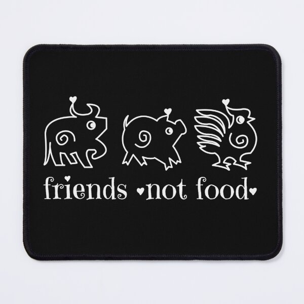 Item preview, Vegan Cow Chicken Pig Doodle Friends Not Food designed and sold by TackyTime.