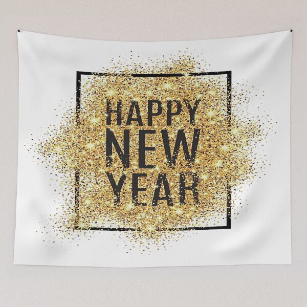 Item preview, Happy New Year Gold Glitter Typography designed and sold by AmetistLight.