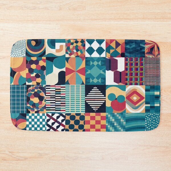 Item preview, Geometric Patchwork Collage Multicolor Pattern designed and sold by Ed & Harmony.