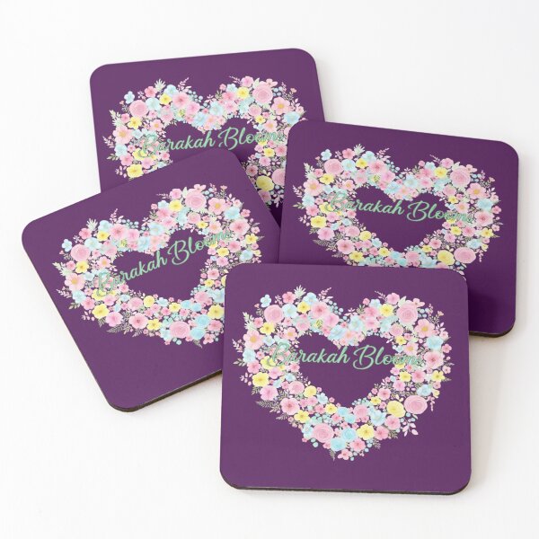 Item preview, Barakah Blooms - Heart Floral Pastel Watercolor Wreath  designed and sold by D-Islamic.