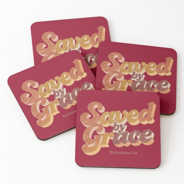 Item preview, Saved by Grace Vintage Christian Retro Design designed and sold by MyTshirtArt.