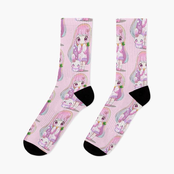 Item preview, Cute Kawaii Girl and Bunny  designed and sold by YUME YUME.