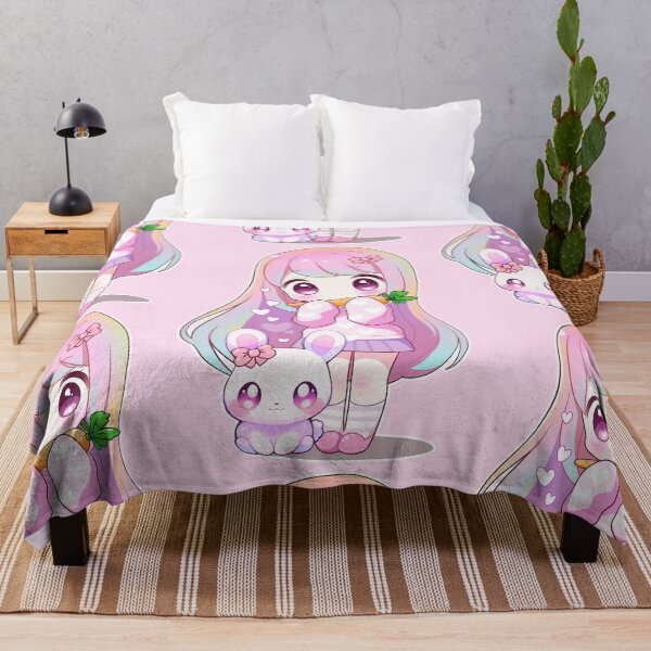 Item preview, Cute Kawaii Girl and Bunny designed and sold by YUME YUME.