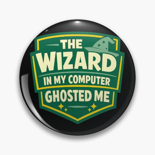 Item preview, The Wizard In My Computer Ghosted Me Funny Tech Design designed and sold by TeeTimeTreasure.