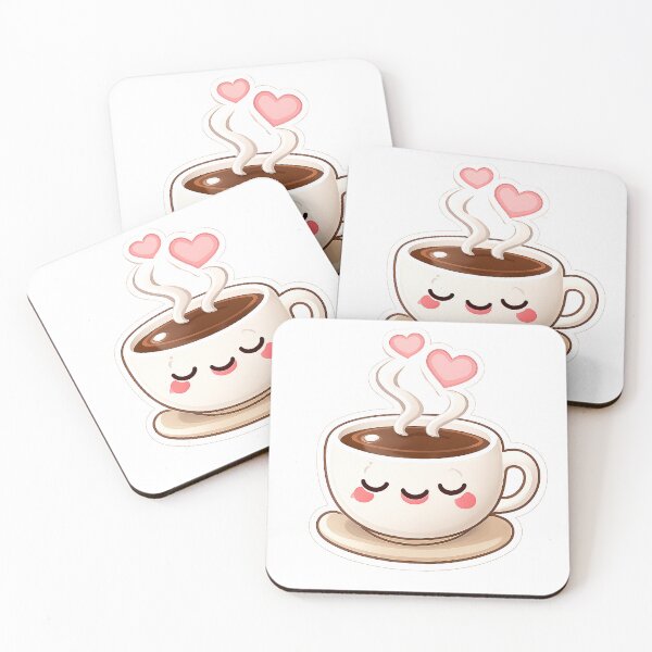 Item preview, Kawaii Coffee Cup Character Sleepy Morning Sticker designed and sold by DesignEG.