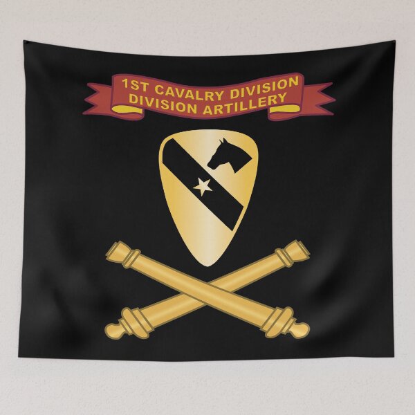 Item preview, Army - 1st Cavalry Division - Division Artillery w Ribbon - Artillery Br X 300 designed and sold by Military Insignia Products.