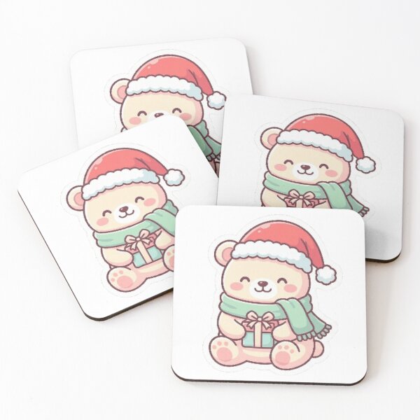 Item preview, Cute Christmas Teddy Bear | Kawaii Holiday Sticker & T-Shirt Design designed and sold by Chuahan_Arts.
