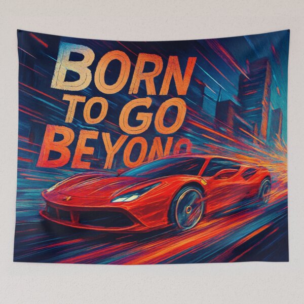 Item preview, Futuristic Red Car Beyond the Limit designed and sold by LaraVisionsArts.