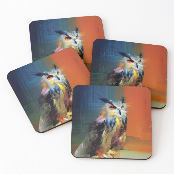 Item preview, Vibrant Owl in Abstract Colors designed and sold by lautir.