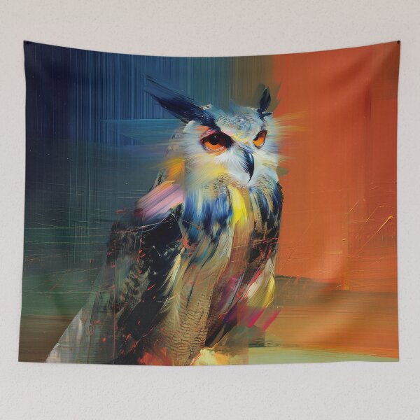 Item preview, Vibrant Owl in Abstract Colors designed and sold by lautir.
