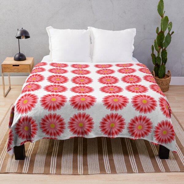 Item preview, Modern Red and Pink Daisy Pattern designed and sold by HopeAndHustle.