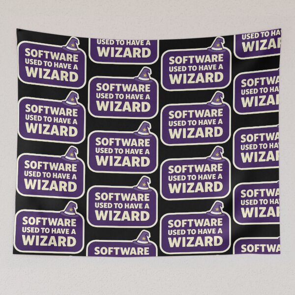 Item preview, Software Used To Have A Wizard Funny Tech Nostalgia Design designed and sold by TeeTimeTreasure.