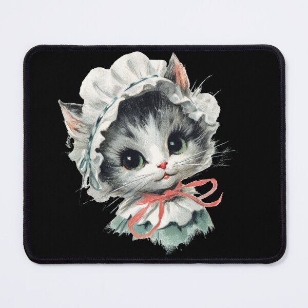 Item preview, Vintage kitten dressed as a maid designed and sold by MendaciousMina.