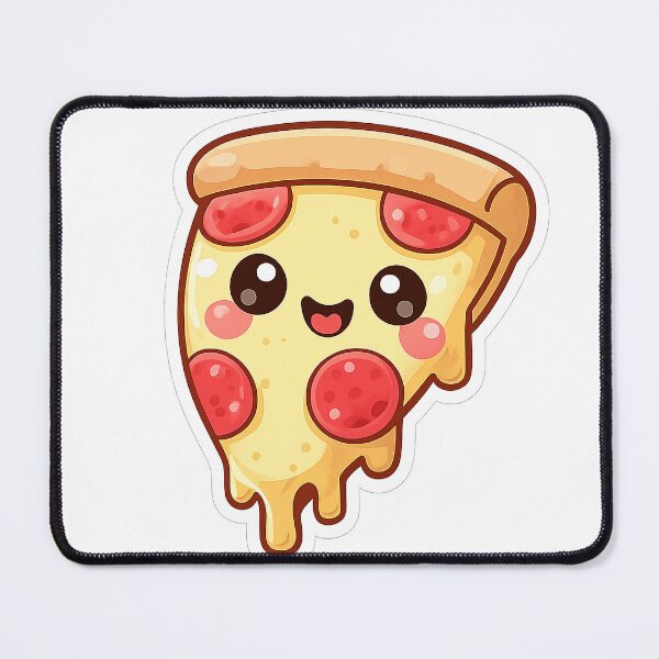 Item preview, Cute Kawaii Pizza Slice Character Happy Food Sticker designed and sold by DesignEG.