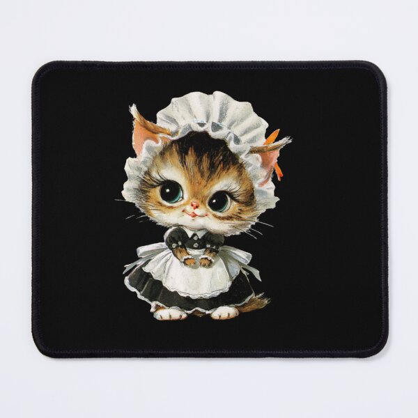 Item preview, Vintage kitten dressed as a maid designed and sold by MendaciousMina.