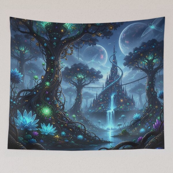 Item preview, FUIRY Eternal Vision Landscape - Surreal Cosmic Eye & Sacred Geometry Wide Art designed and sold by FUIRY .