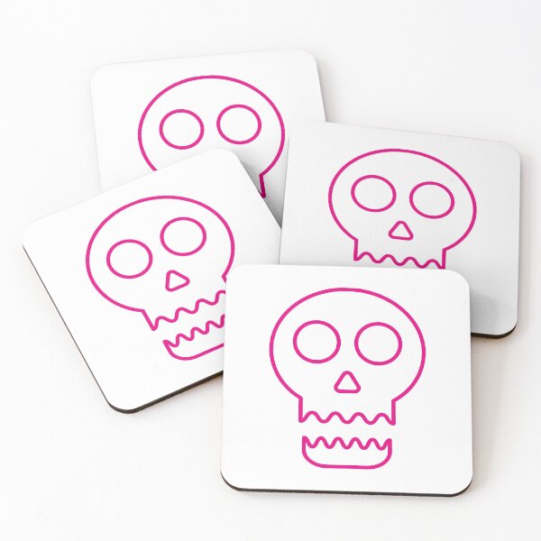 Item preview, Neon Pink Skull Line Art – Minimal Gothic Aesthetic Design designed and sold by Horrify.