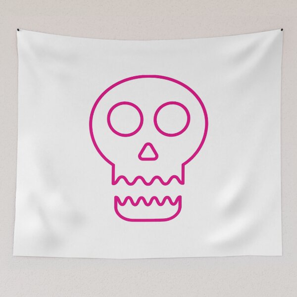 Item preview, Neon Pink Skull Line Art – Minimal Gothic Aesthetic Design designed and sold by Horrify.