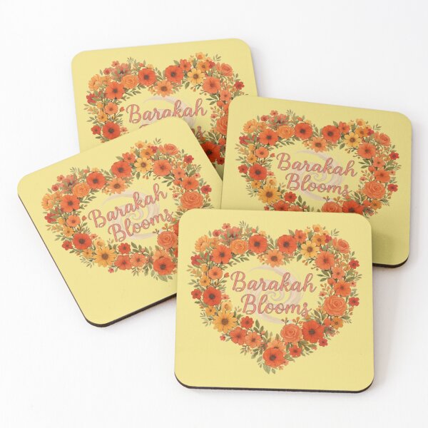 Item preview, Barakah Blooms - Vibrant Orange Heart Floral Wreath Logo  designed and sold by D-Islamic.