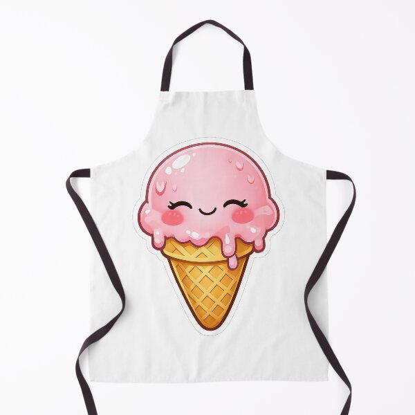 Artikelvorschau, Kawaii Erdbeereiswaffel – Niedlicher Sommeraufkleber entworfen und verkauft von DesignEG.