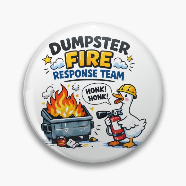 Item preview, Dumpster Fire Response Team Support Funny Silly Goose Gag Office Humor  designed and sold by DesignsByAnett.