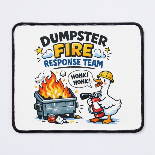 Item preview, Dumpster Fire Response Team Support Funny Silly Goose Gag Office Humor  designed and sold by DesignsByAnett.